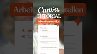 Professionelles Arbeitsblatt in Canva erstellen #canva #canvatutorial #canvatutorialdeutsch