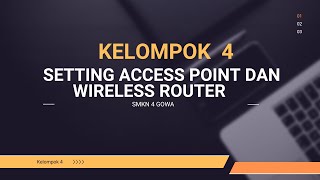 SETTING ACCESS POINT DAN WIRELESS ROUTER [ KELOMPOK 4 ]