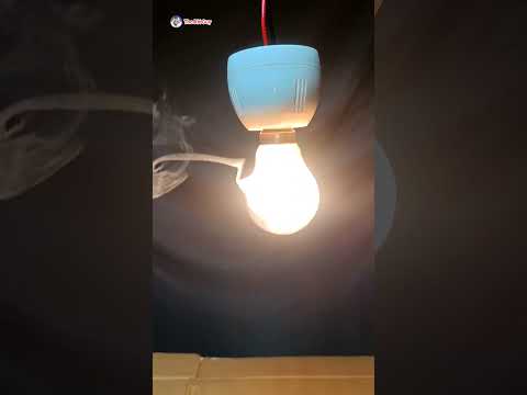 Crazy Experiment With Bulb #experiment #current #bulb #physics #shortcircuit