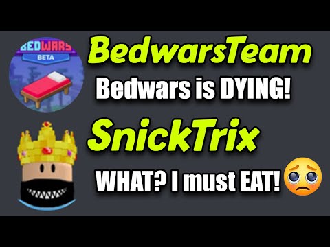 SnickTrix Reacts to Bedwars Dying... Roblox Bedwars