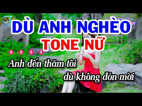 Karaoke Dù Anh Nghèo Tone Nữ ( F#m ) Nhạc Sống Dễ Hát | Đồng Sen