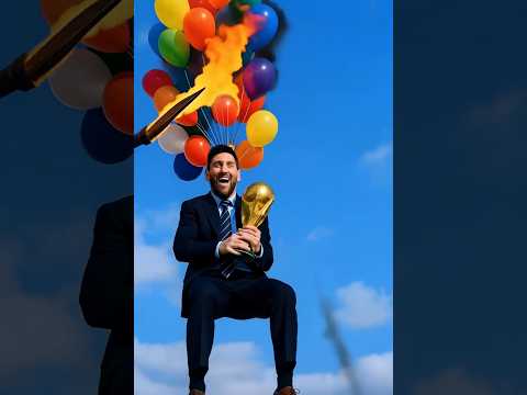 🤣Messi's plan was thwarted by Ronaldo and Mbappé🎈#ronaldo #messi #amercia #usashorts #funny #mbappe