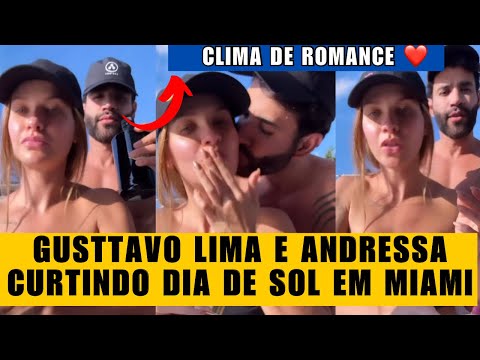 Gusttavo Lima e Andressa Suita CURTINDO o sol de Miami junto com a família em clima de muito AMOR