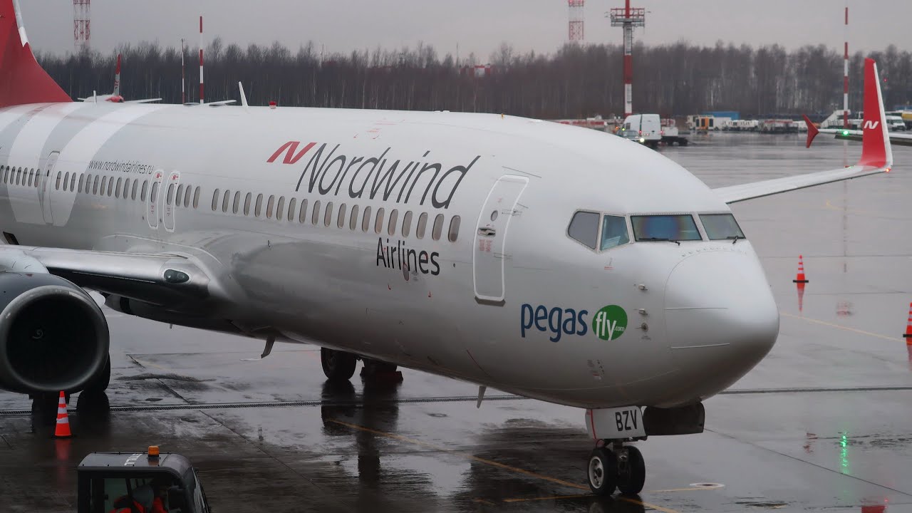 Boeing 737-900ER а/к Pegas Fly Рейс Санкт-Петербург - Москва