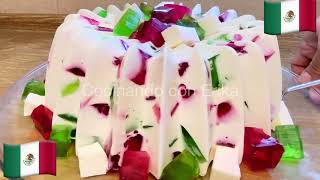 Deliciosa gelatina de gansito tricolor pocos ingredientes 