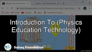 Introduction To (Physics Education Technology)