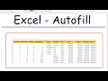 Using Autofill in Excel