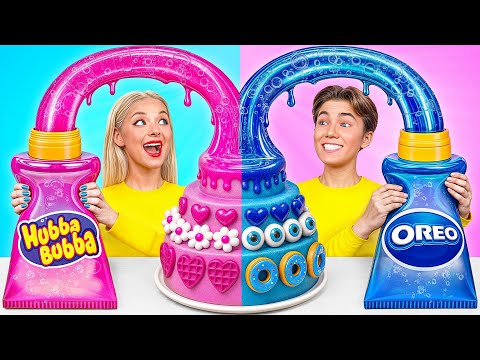 Rose VS Bleu Défi De Décoration De Gâteau | Drôle de Guerre Alimentaire par Multi DO Challenge