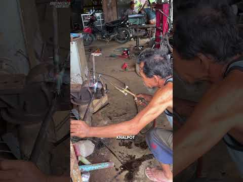 di jamin kuat ‼️ membuat leher knalpot dari as sokbreker depan