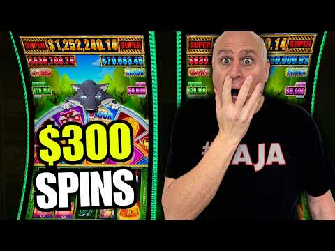 $300 SPINS!!!  HIGH LIMIT HUFF N EVEN MORE PUFF JACKPOT MARATHON!