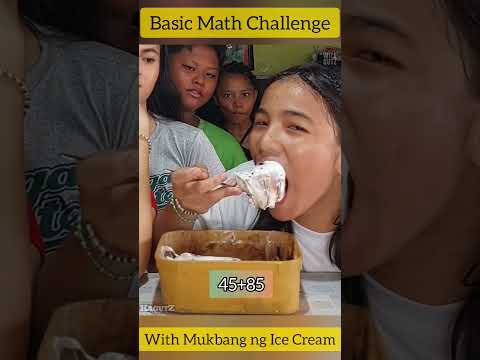 Basic Math Challenge with Mukbang ng Ice Cream Part 5 #basicmath #mukbang #icecream #shortsvideo