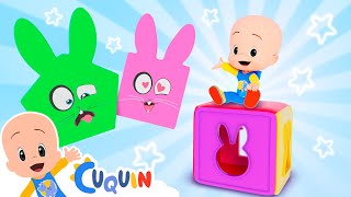 Aprende las formas con el Cubo de Colores | Dibujos animados educativos de Cuquín y Cleo