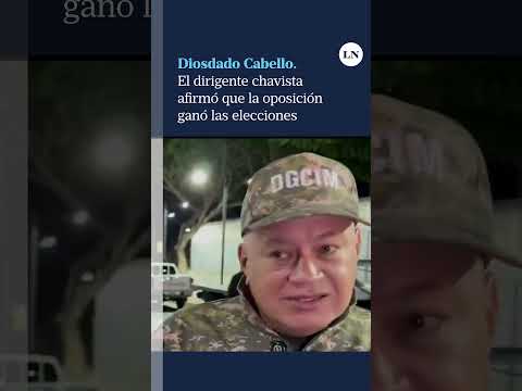 El dirigente chavista, Diosdado Cabello, y un fallido donde reconoció la victoria de la oposición