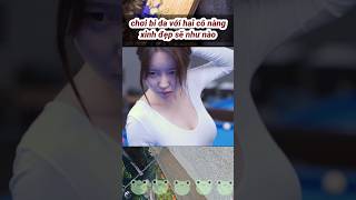 chơi bi da với hai cô nàng xinh đẹp sẽ như nào #short #reviewphim #giaitri
