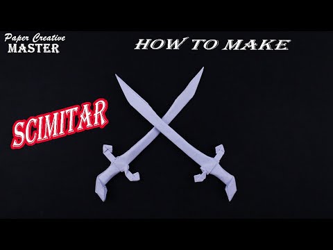 How to make a saber out of paper  Origami scimitar