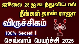 ஜூலை 28 க்கு பிறகு நீங்கள்தான் ராஜா விருச்சிகம்  | Sevvai peyarchi rasi palan 2025 viruchigam