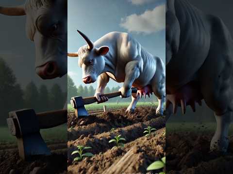 Beautiful story of a hardworking farmer cow 🐄 #animals #youtubeshorts #shorts #viral #ytshorts #ai