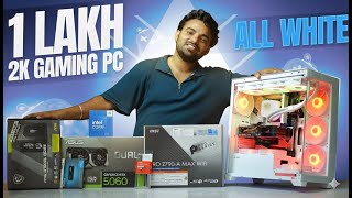 All White ₹1 Lakh Gaming PC Build 2025 | Hidden Bottlenecks, Thermals, BIOS Tweaks & Setup Tour
