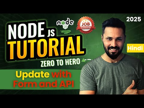 Node JS Tutorial in Hindi #52 Update Data with Form and REST API in MongoDB
