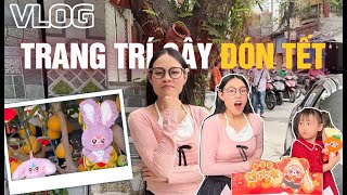 Trà Đặng | Unbox Bé Ba Tết Nguyên Đán | Vlog trang trí cây đón Tết 2025 cùng Baby Thre