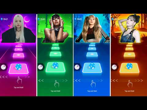 BLACKPINK LISA - NEW WOMAN Vs ROCKSTAR Vs MONEY Vs LALISA | TILES HOP EDM RUSH