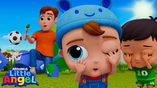 Baby John’s Big Backyard Oops! ⚽🥅 | Little Angel And Friends Kid Songs