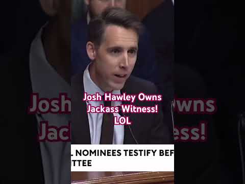 Josh Hawley Owns Jackass Witness! 😂