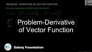 Problem-Derivative of Vector Function