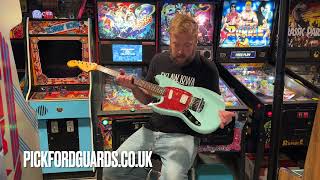 Pickford Guards review - Kurt's replica Aqua Blue Fender Mustang red tortoise pickguard