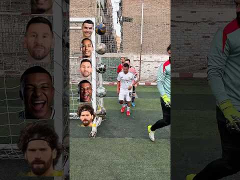 فان دايك واليسون وميسي وامبابي في تحدي الكره علي العارضه هتتصدم في ظهور شبيه كريستيانو 😳🔥