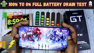 Infinix GT 30 100% to 0% Full Battery Drain & Heating Test | Infinix GT 30 5G battery life 🤯