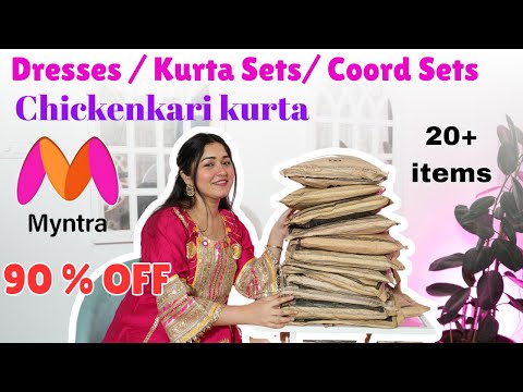 Huge Myntra Haul Kurta Sets, Chikankari Kurta, Maxi Dresses, Co-ords Sets, Makeup & Skincare Haul