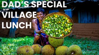Dad Cooks a Traditional Sri Lankan Village Lunch | Jackfruit, Jadi Fish Curry & Spicy Thai Eggplant