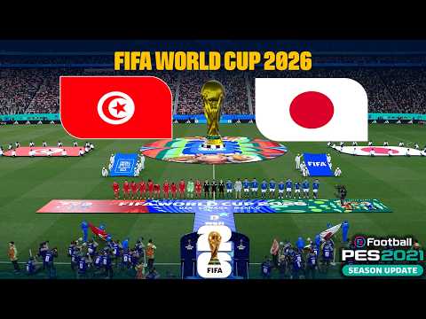 TUNISIE vs JAPON - Coupe du Monde de la FIFA 2026 Phase de Groupes | Match Complet | Simulation PES