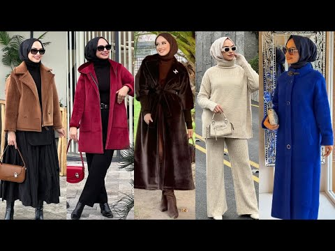 موضة شتاء 2025 للمحجبات | تنسبقات تركية جديدة بأفكار حصرية 🔝 Vêtements pour femmes ✨ Monteau 2025