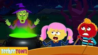 Witch Playing Magic Tricks On Len And Mini - Midnight Boat Ride | Teehee Town Halloween Songs