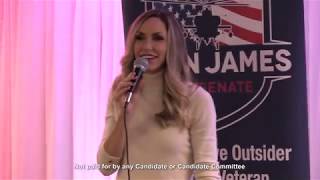 John James and Lara Trump in Jackson County Michigan