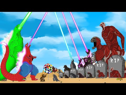 Hulk Godzilla & Spider SHIN: TITAN Returning From The Dead - Rotation Luck FUNNY CARTOON