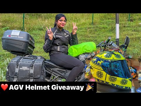 🔥Giveaway 🎉 AGV Helmet 🎉| 200K 🎊Special Gifts 🎁|  #agvhelmets  #bikergirl #giveway