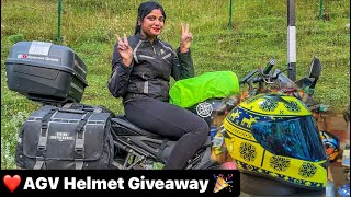 🔥Giveaway 🎉 AGV Helmet 🎉| 200K 🎊Special Gifts 🎁|  #agvhelmets  #bikergirl #giveway