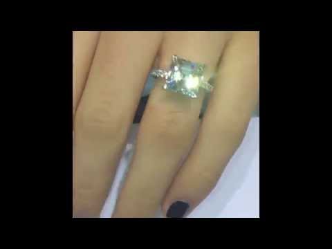 6 ct Asscher in Pave Setting