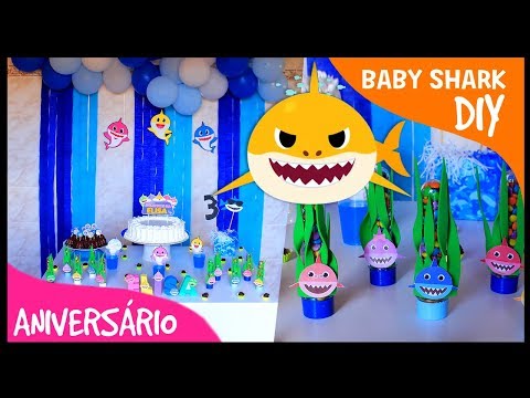 Aprenda a fazer decoração de aniversário Baby Shark com menos de R$ 100