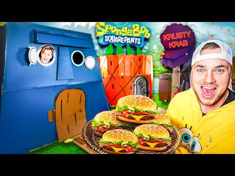 SPONGEBOB IRL! WE Spent 100 Hours In BOX FORT Bikini BOTTOM!