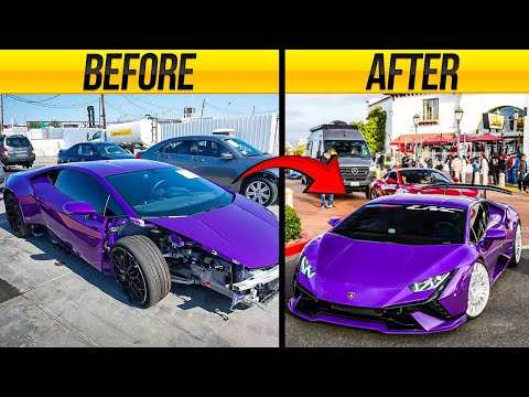 REBUILDING A WRECKED LAMBORGHINI HURACAN IN 14 MINUTES (RECAP VIDEO)