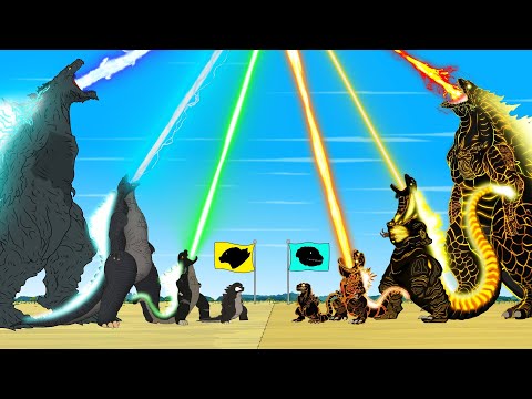 Evolution of GODZILLA vs Evolution of BLACK SHIN GODZILLA: Size Comparison / ANIMATION SKILL