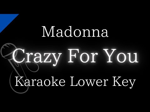 【Karaoke Instrumental】Crazy For You / Madonna【Lower Key】