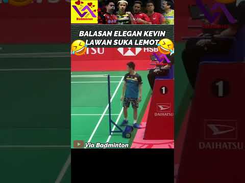 Kevin sanjaya Langsung Tengil ke pemain yang suka ngulur waktu #badminton #bwf