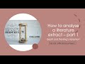 Analyzing Literature Extracts Techniques