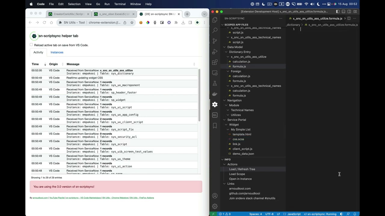 sn-scriptsync 3.0 update