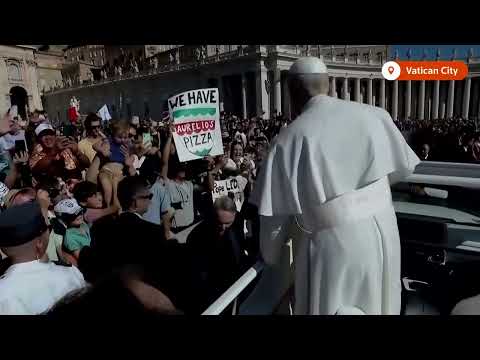 YouTube video thumbnail: Pope Leo Gifted a Box of Chicago's Famed Pizza
